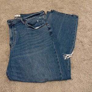 Abercrombie & Fitch Curve Love Ankle Straight Jean